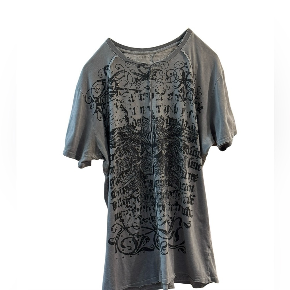 Affliction Mens Graphic Tee XL Distressed Vintage